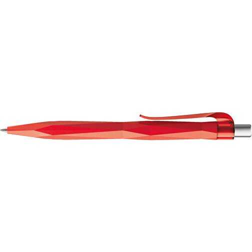 Prodir QS20 PMT Push Kugelschreiber , Prodir, rot / silber satiniert, Kunststoff/Metall, 14,10cm x 1,60cm (Länge x Breite), Bild 5
