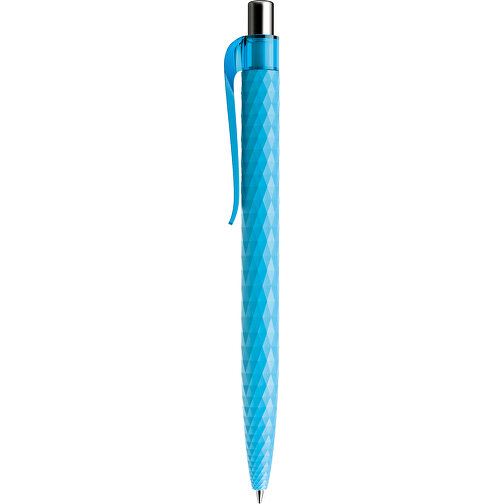 Prodir QS01 PRT Push Kugelschreiber , Prodir, cyanblau/silber poliert, Kunststoff/Metall, 14,10cm x 1,60cm (Länge x Breite), Bild 2