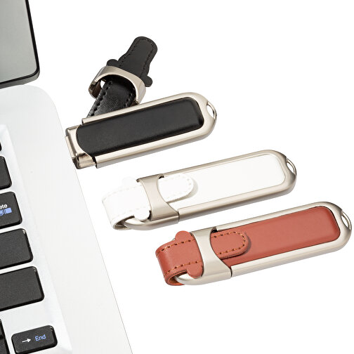 USB-Stick DAKAR 64 GB , Promo Effects MB , braun MB , 65 GB , Leder / Metall MB , 3 - 10 MB/s MB , 8,80cm x 1,40cm x 2,80cm (Länge x Höhe x Breite), Bild 6