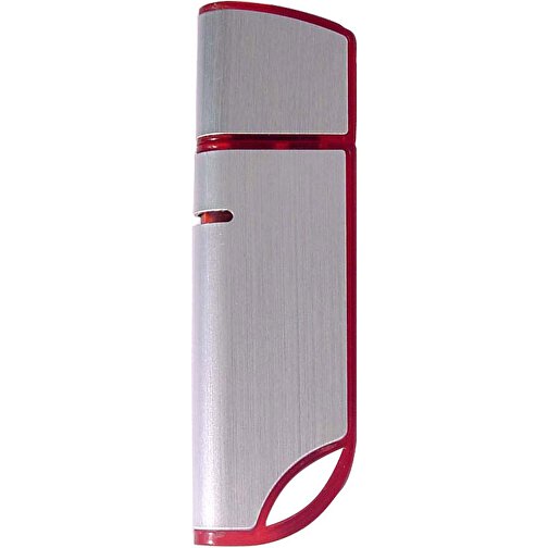 USB-Stick AVANTGARDE 3.0 64GB , Promo Effects MB , silber / rot MB , 65 GB , Aluminium / Kunststoff MB , 10 - 45 MB/s MB , 6,80cm x 0,90cm x 2,00cm (Länge x Höhe x Breite), Bild 1