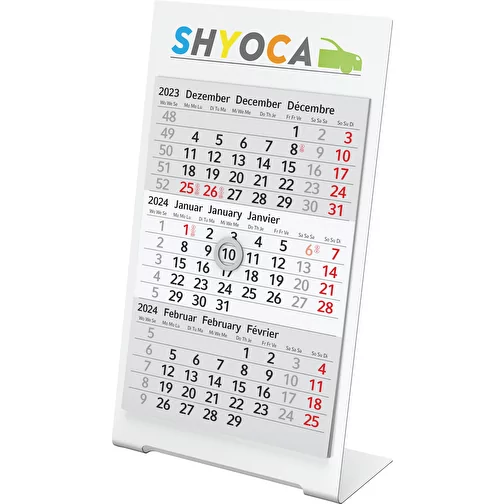 Desktop 3 Color Bestseller calendrier de bureau, 1 an, blanc, Image 1