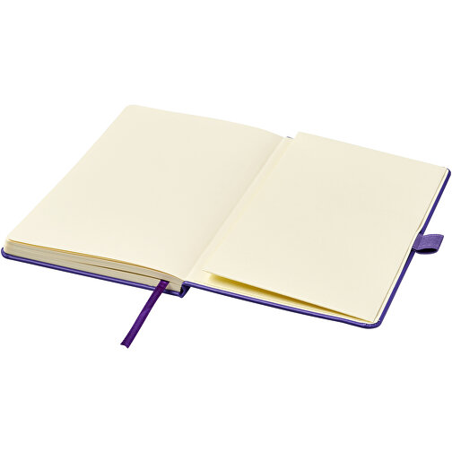 Nova A5 Gebundenes Notizbuch , lila, Lederimitat Papier, 21,50cm x 1,60cm x 14,20cm (Länge x Höhe x Breite), Bild 4