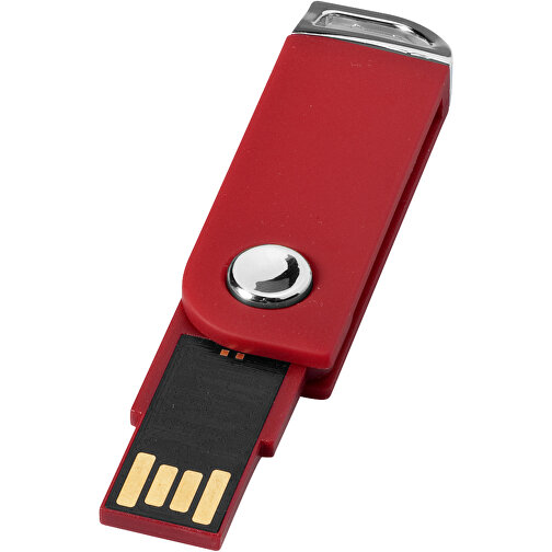 Swivel Rectangular USB-Stick , rot MB , 16 GB , Kunststoff MB , 5,40cm x 1,70cm x 0,70cm (Länge x Höhe x Breite), Bild 1