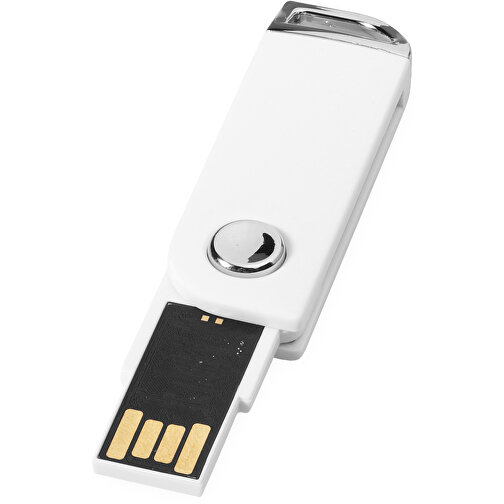 Swivel Rectangular USB-Stick , weiss MB , 16 GB , Kunststoff MB , 5,40cm x 1,70cm x 0,70cm (Länge x Höhe x Breite), Bild 1