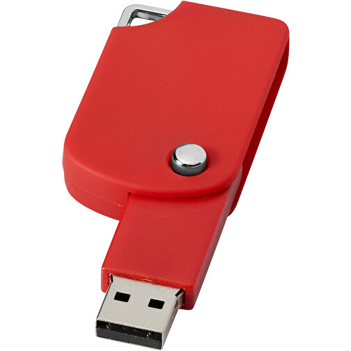 Swivel Square USB-Stick , rot MB , 4 GB , Kunststoff MB , 5,00cm x 3,10cm x 1,00cm (Länge x Höhe x Breite), Bild 1