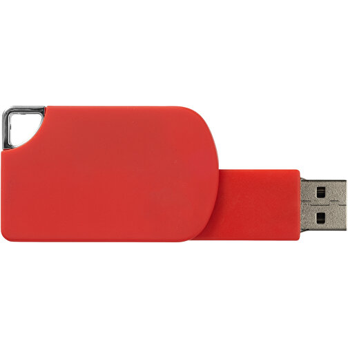 Swivel Square USB-Stick , rot MB , 4 GB , Kunststoff MB , 5,00cm x 3,10cm x 1,00cm (Länge x Höhe x Breite), Bild 4