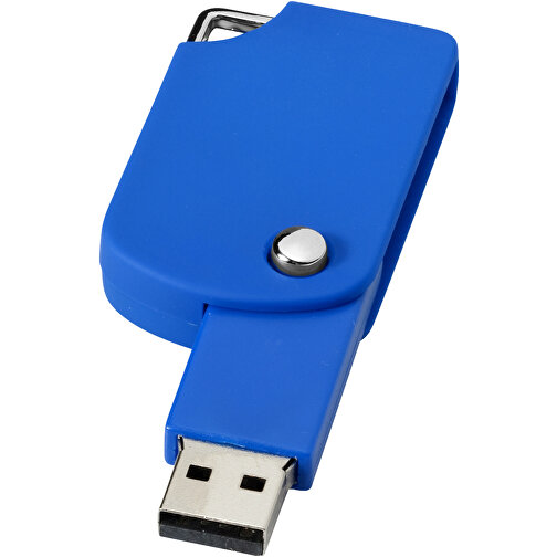 Swivel Square USB-Stick , blau MB , 4 GB , Kunststoff MB , 5,00cm x 3,10cm x 1,00cm (Länge x Höhe x Breite), Bild 1