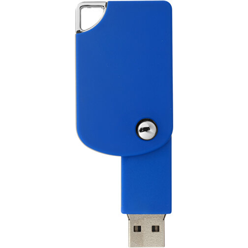 Swivel Square USB-Stick , blau MB , 4 GB , Kunststoff MB , 5,00cm x 3,10cm x 1,00cm (Länge x Höhe x Breite), Bild 3