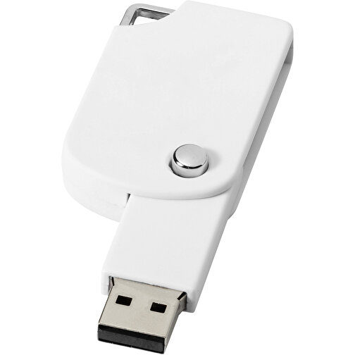 Swivel Square USB-Stick , weiss MB , 2 GB , Kunststoff MB , 5,00cm x 3,10cm x 1,00cm (Länge x Höhe x Breite), Bild 1