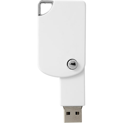 Swivel Square USB-Stick , weiß MB , 2 GB , Kunststoff MB , 5,00cm x 3,10cm x 1,00cm (Länge x Höhe x Breite), Bild 3