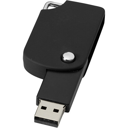 Swivel Square USB-Stick , schwarz MB , 4 GB , Kunststoff MB , 5,00cm x 3,10cm x 1,00cm (Länge x Höhe x Breite), Bild 1