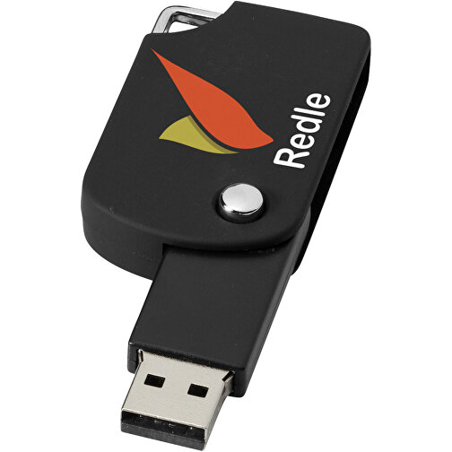 Swivel Square USB-Stick , schwarz MB , 4 GB , Kunststoff MB , 5,00cm x 3,10cm x 1,00cm (Länge x Höhe x Breite), Bild 2