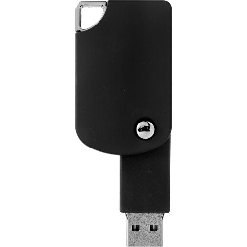 Swivel Square USB-Stick , schwarz MB , 4 GB , Kunststoff MB , 5,00cm x 3,10cm x 1,00cm (Länge x Höhe x Breite), Bild 3