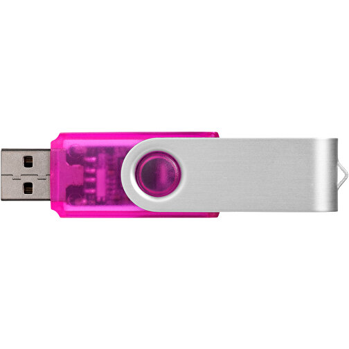 Rotate Transculent USB-Stick , rosa MB , 16 GB , Kunststoff, Aluminium MB , 5,80cm x 1,90cm x 1,00cm (Länge x Höhe x Breite), Bild 4