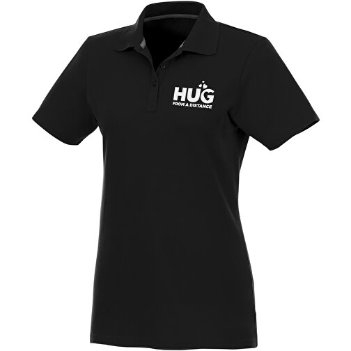 Helios Poloshirt Für Damen , schwarz, Piqué Strick 100% BCI Baumwolle, 180 g/m2, L, , Bild 3