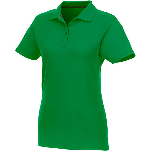 Helios Poloshirt Für Damen , farngrün, Piqué Strick 100% BCI Baumwolle, 180 g/m2, L, , Bild 1