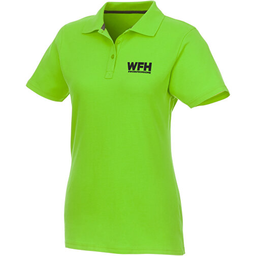 Helios Poloshirt Für Damen , apfelgrün, Piqué Strick 100% BCI Baumwolle, 180 g/m2, XS, , Bild 3