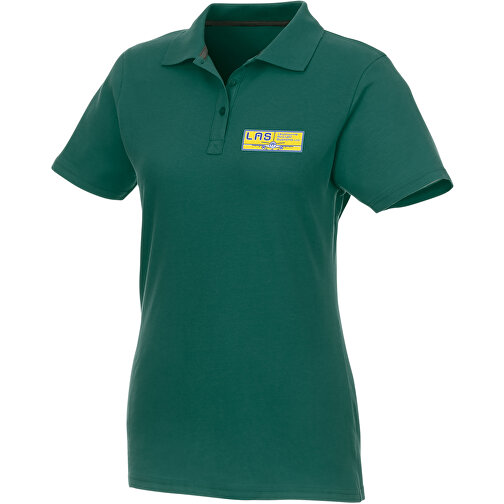 Helios Poloshirt Für Damen , waldgrün, Piqué Strick 100% BCI Baumwolle, 180 g/m2, M, , Bild 2