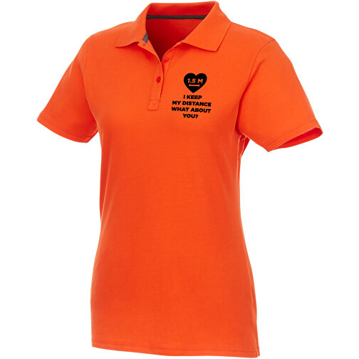 Helios Poloshirt Für Damen , orange, Piqué Strick 100% BCI Baumwolle, 180 g/m2, M, , Bild 3