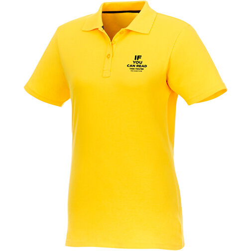 Helios Poloshirt Für Damen , gelb, Piqué Strick 100% BCI Baumwolle, 180 g/m2, M, , Bild 3