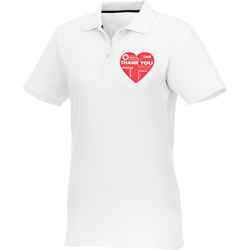 Helios Poloshirt Für Damen , weiß, Piqué Strick 100% BCI Baumwolle, 180 g/m2, XS, , Bild 3