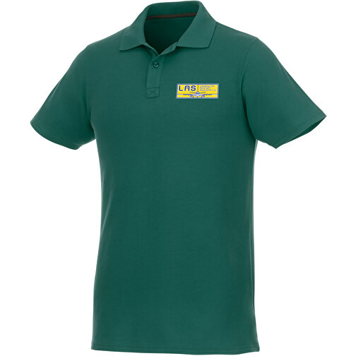 Helios Poloshirt Für Herren , waldgrün, Piqué Strick 100% BCI Baumwolle, 180 g/m2, S, , Bild 2