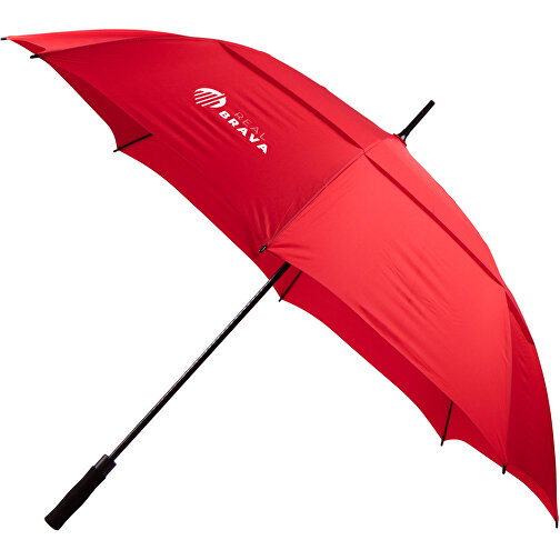 Golfregenschirm , rot, Polyester/Glaswolle, 110,00cm x 145,00cm (Länge x Breite), Bild 1