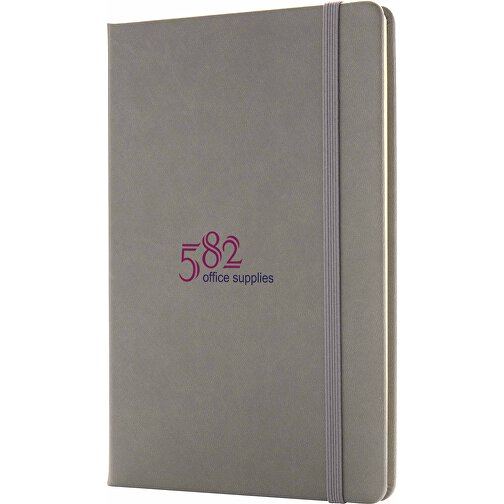 Deluxe Hardcover PU A5 Notizbuch, Grau , grau, Papier, 1,50cm x 21,50cm (Länge x Höhe), Bild 6