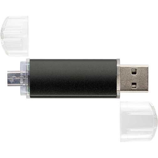 USB-Stick ALU SMART 2.0 64GB , Promo Effects MB , schwarz MB , 65 GB , Aluminium MB , 3 - 10 MB/s MB , 3,80cm x 1,75cm (Länge x Breite), Bild 3