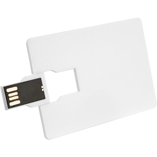 USB-Stick CARD Click 2.0 64GB Mit Verpackung , Promo Effects MB , weiss MB , 65 GB , Kunststoff MB , 3 - 10 MB/s MB , 8,60cm x 0,15cm x 5,40cm (Länge x Höhe x Breite), Bild 3