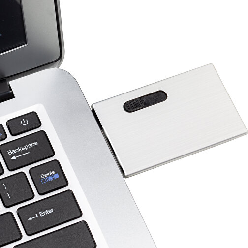 USB-Stick ALUCARD 2.0 64GB , Promo Effects MB , weiss MB , 65 GB , Aluminium MB , 3 - 10 MB/s MB , 7,50cm x 0,40cm x 4,70cm (Länge x Höhe x Breite), Bild 4