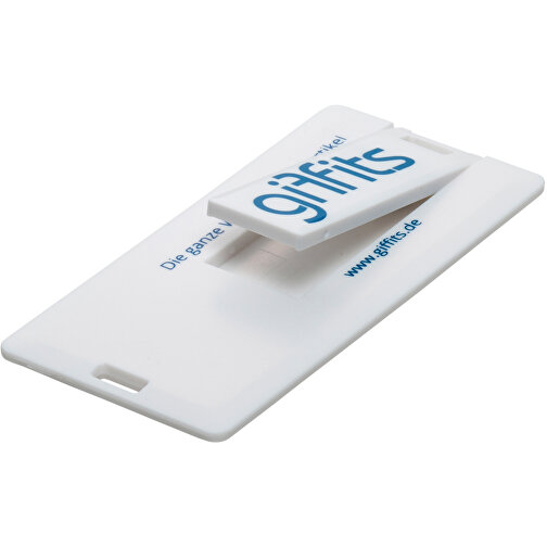 USB Stick CARD Small 2.0 64GB , Promo Effects MB , weiß MB , 65 GB , Kunststoff MB , 3 - 10 MB/s MB , 6,05cm x 0,25cm x 3,00cm (Länge x Höhe x Breite), Bild 7