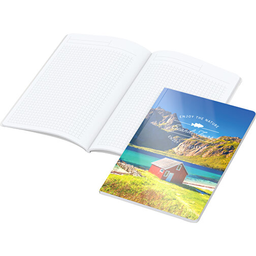 Notizbuch Copy-Book White Bestseller A5, Gloss-individuell , gloss-individuell, Hochweisses Schreibpapier 90 g/m², 21,00cm x 14,80cm (Länge x Breite), Bild 1