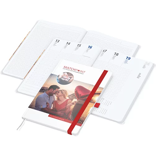 Calendrier de livres Match-Hybrid A4 Bestseller, brillant, rouge, Image 1