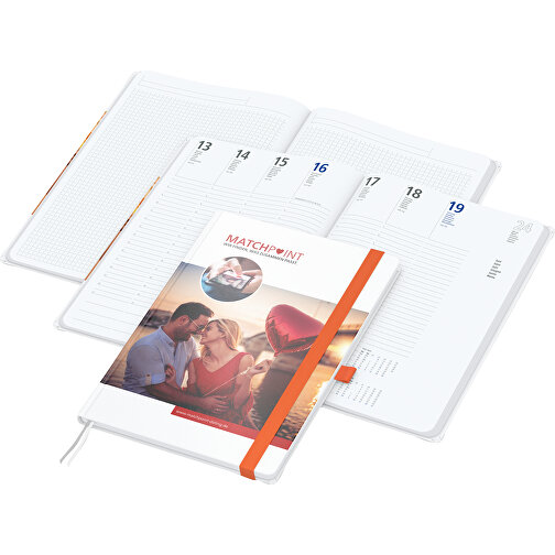 Bogkalender Match-Hybrid A4 Bestseller, mat, orange, Billede 1