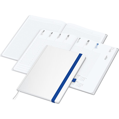 Bokkalender Match-Hybrid Hvit bestselger A4, Cover-Star matt, medium blå, Bilde 2
