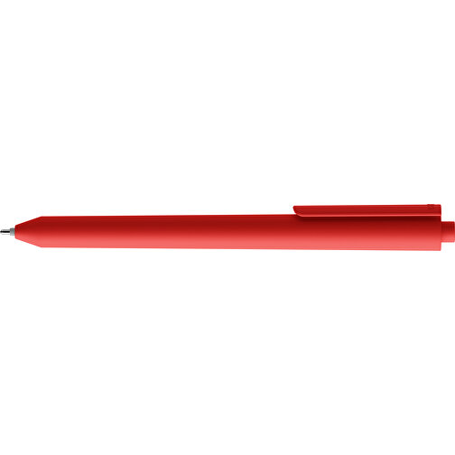 Pigra P03 Soft Touch Push Kugelschreiber , rot, ABS-Kunststoff, 14,00cm x 1,30cm (Länge x Breite), Bild 5