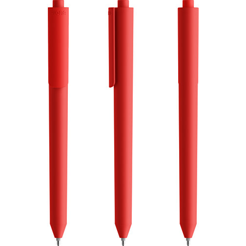 Pigra P03 Soft Touch Push Kugelschreiber , rot, ABS-Kunststoff, 14,00cm x 1,30cm (Länge x Breite), Bild 6