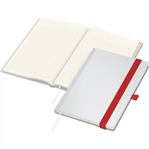 Notebook Match-Book Bialy A4 Bestseller, polysk, czerwony, Obraz 2