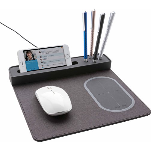 Tappetino mouse Air con ricarica wireless 5W e USB, Immagine 3