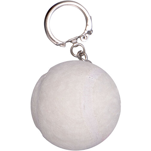 Tennisball-Schlüsselanhänger Farbig , rosa, Flanell/Gummi/Metall, , Bild 2