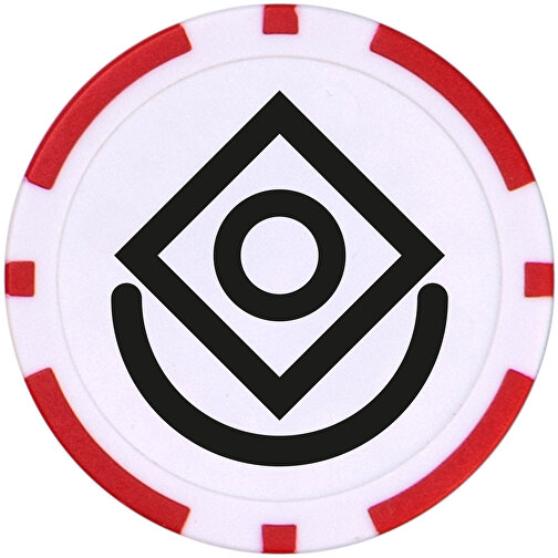 Poker Chip Golfballmarker Monaco , rot, Kunststoff, , Bild 1