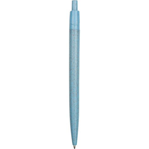 Kugelschreiber Sao Paulo , Promo Effects, blau, Weizenstroh, Kunststoff, 13,90cm (Länge), Bild 3