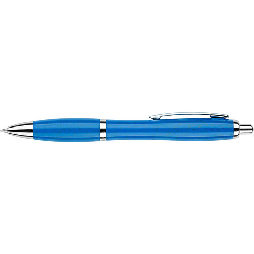Kugelschreiber Shanghai , Promo Effects, blau, Weizenstroh, Kunststoff, Metall, 14,00cm (Länge), Bild 7