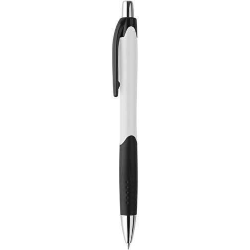 CARIBE. Kugelschreiber Aus ABS Mit Gummigriff , weiß, ABS Kunststoff, , Bild 1