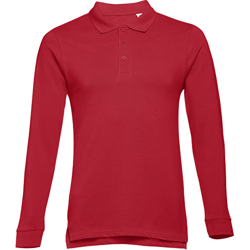 THC BERN 3XL. Herren Langarm-Poloshirt , burgunder, 100% Baumwolle, 3XL, 79,00cm x 64,00cm (Länge x Breite), Bild 1