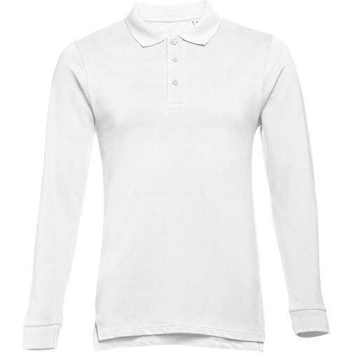 THC BERN WH. Langarm-Poloshirt Aus Baumwolle Für Herren , weiß, 100% Baumwolle, XL, 73,00cm x 58,00cm (Länge x Breite), Bild 1