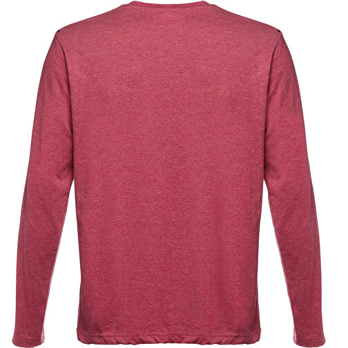 THC BUCHAREST. Herren Langarm T-Shirt , rot melliert, 100% Baumwolle, XXL, 78,00cm x 61,00cm (Länge x Breite), Bild 2