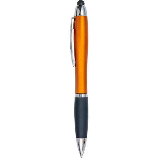 LED-Kugelschreiber Norderney , orange, ABS, 13,60cm (Breite), Bild 1