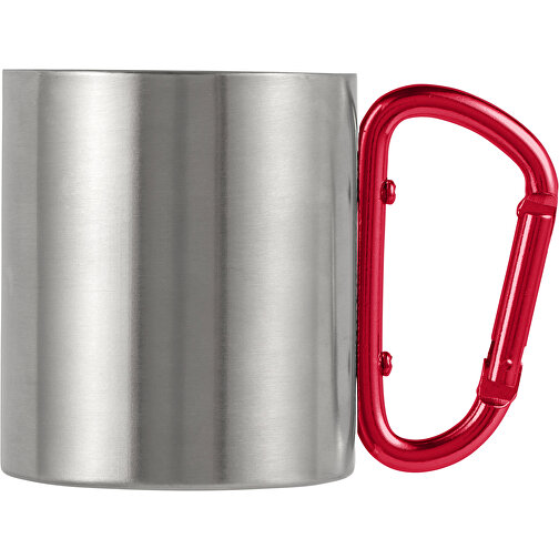 Doppelwandiger Kaffeebecher Aus Edelstahl (185 Ml) Nella , rot, Aluminium, Metall, Edelstahl, , Bild 1